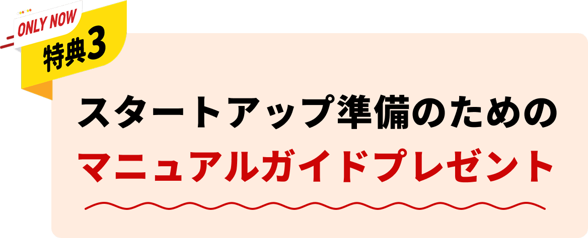 特典3:スタートアップ準備のためのマニュアルガイドプレゼント