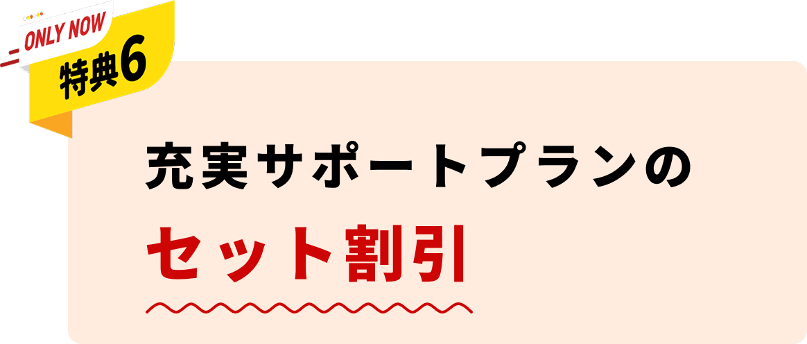 特典6:充実サポートプランのセット割引